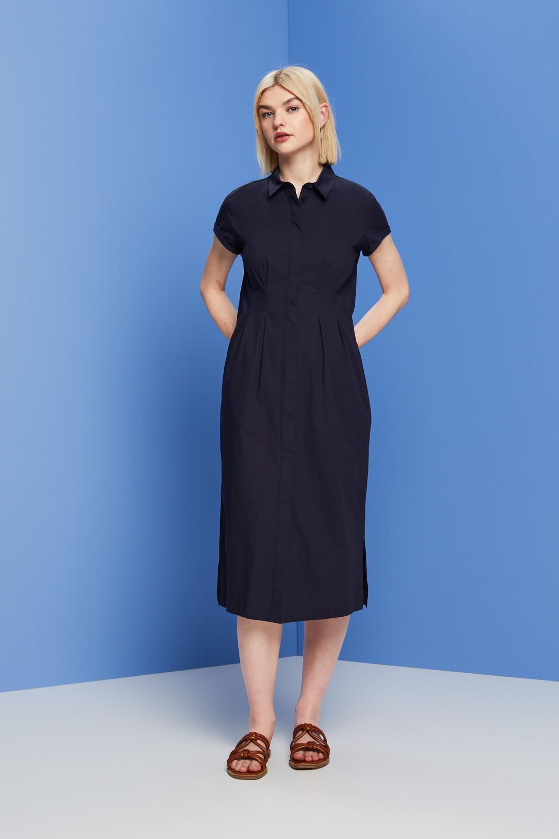Hemdblusenkleid aus Popeline