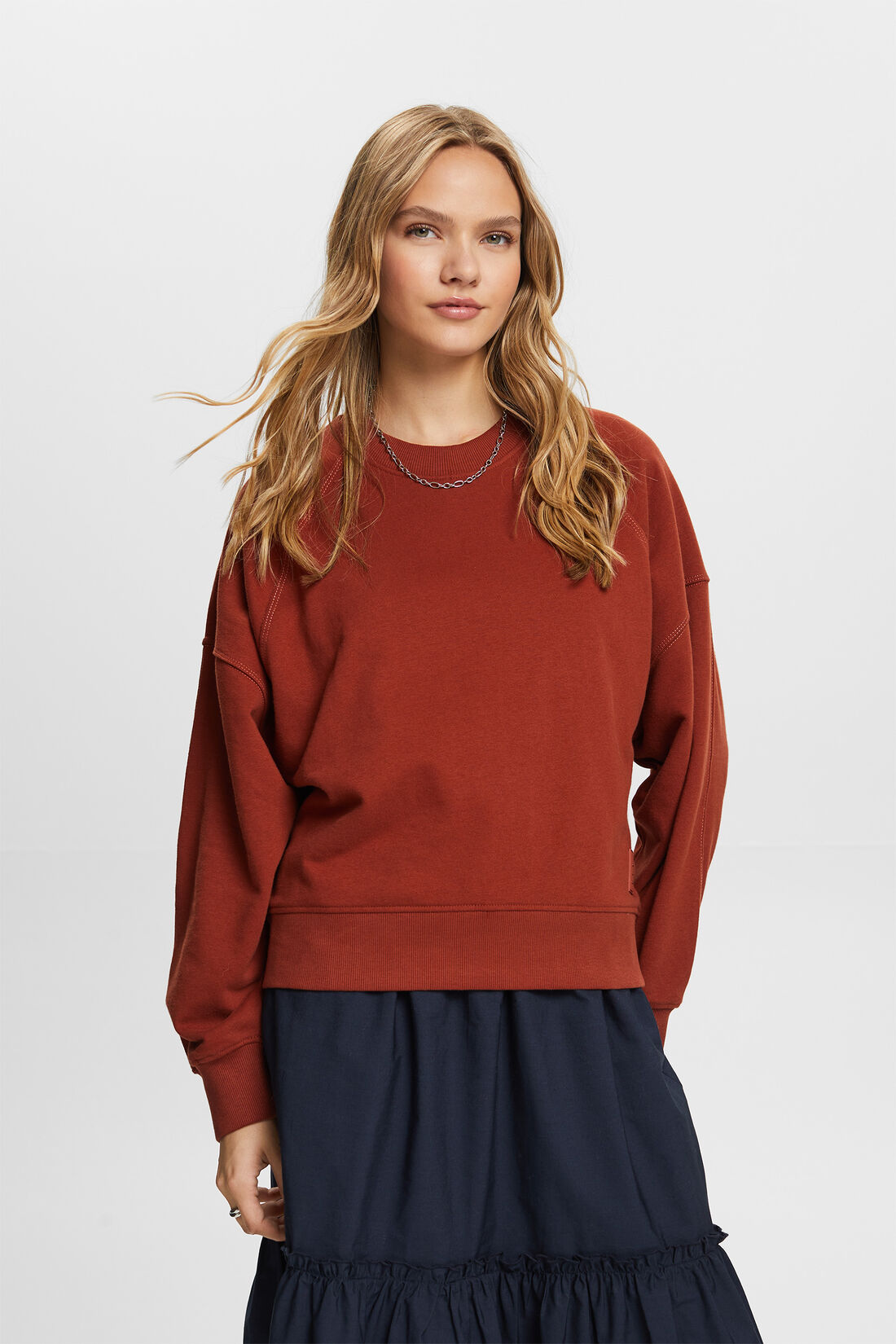 Recycelt: Sweatshirt mit Rundhalsausschnitt
