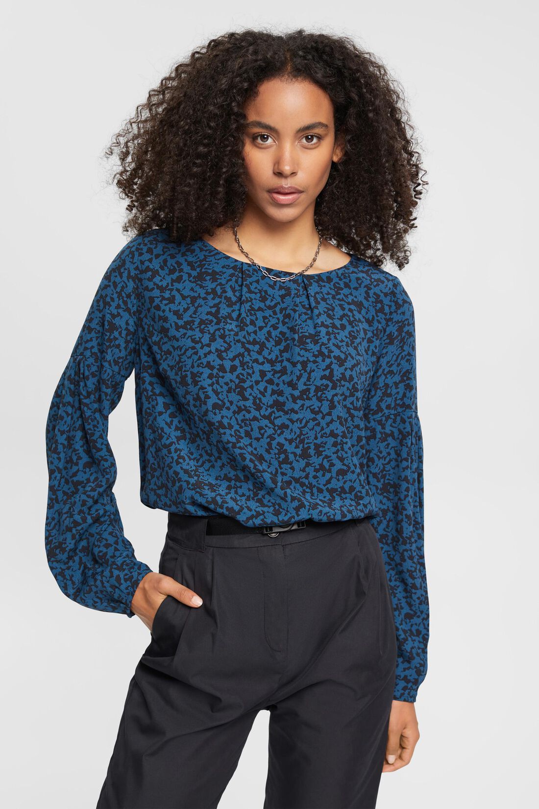 Gemusterte Bluse aus Viskose