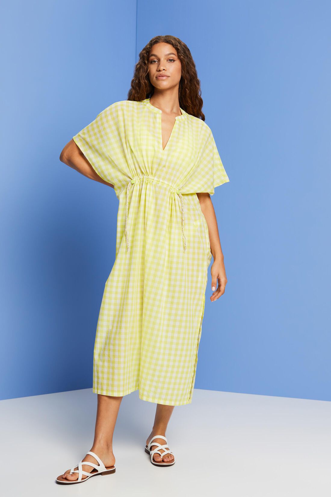 Kaftan-Strandkleid, 100% Baumwolle