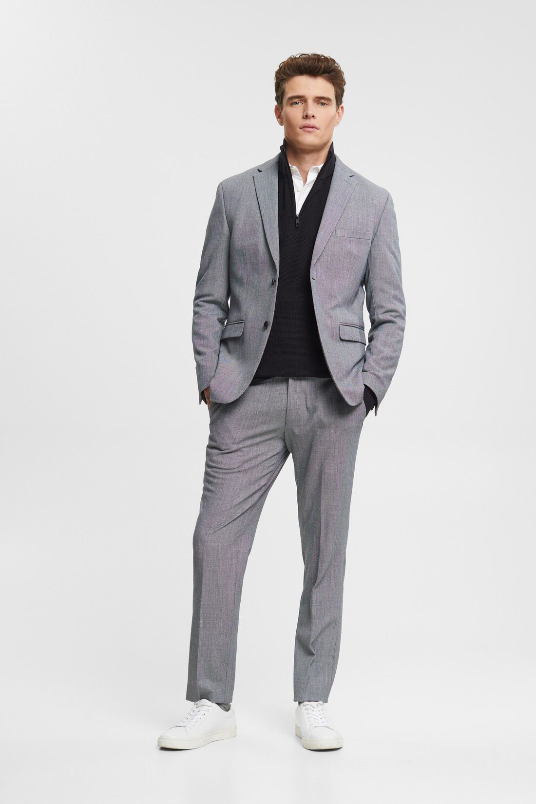 Mix & Match: Anzughose mit Birdseye-Muster