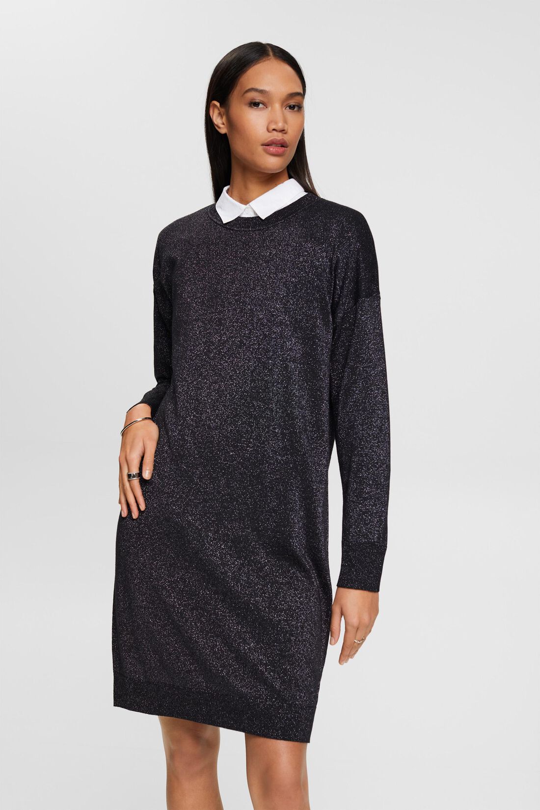 Strickkleid mit Glitzereffekt