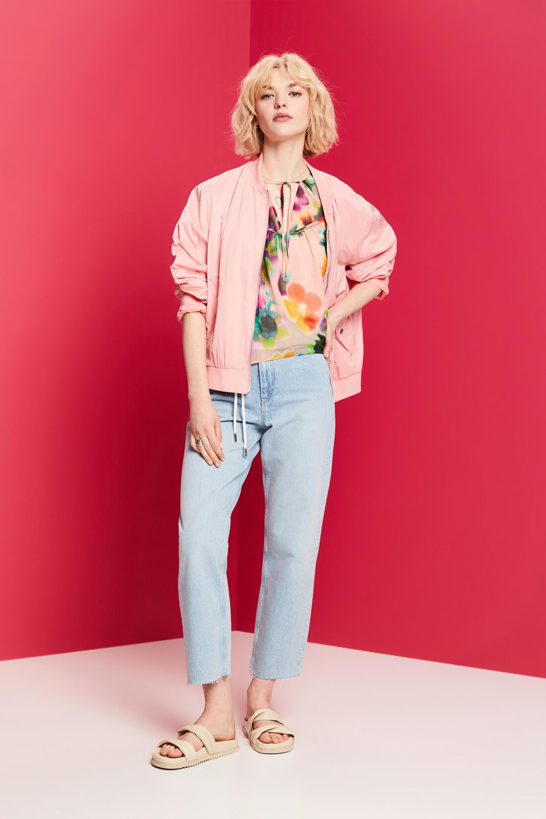 Chiffonbluse mit Blumenprint