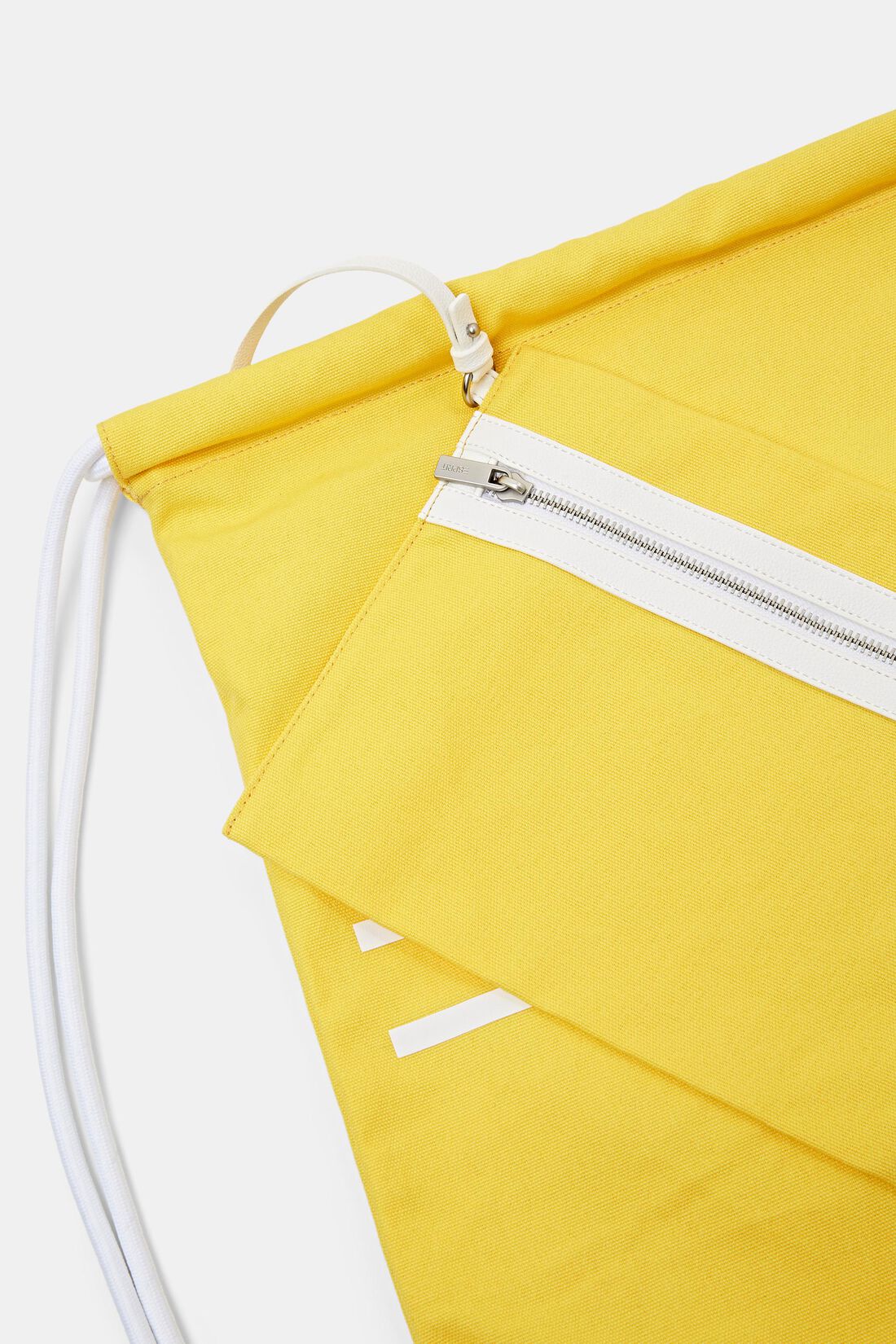 Logo-Rucksack aus Baumwollcanvas mit Kordeln