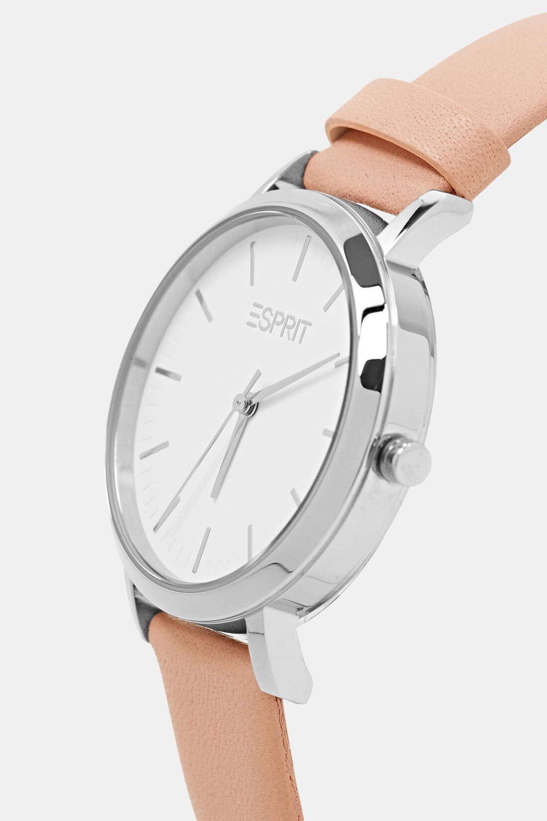Uhr aus Edelstahl mit Lederarmband