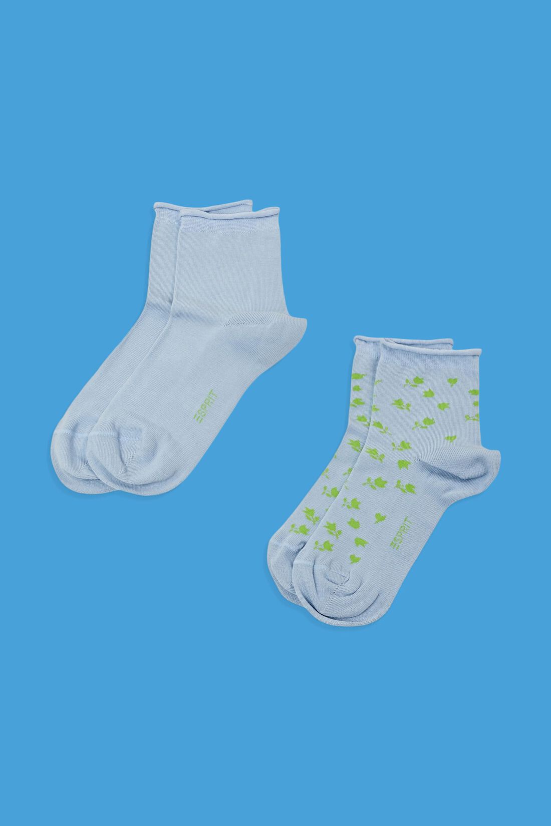 2er-Pack kurze Socken mit Blumenmuster