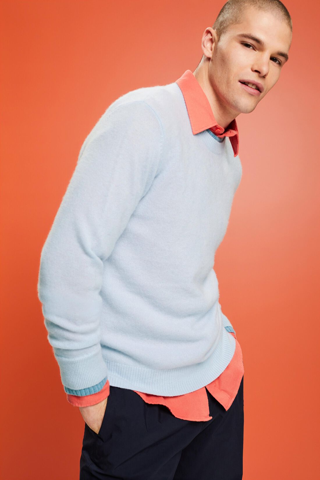 Kaschmirpullover mit Rundhalsausschnitt