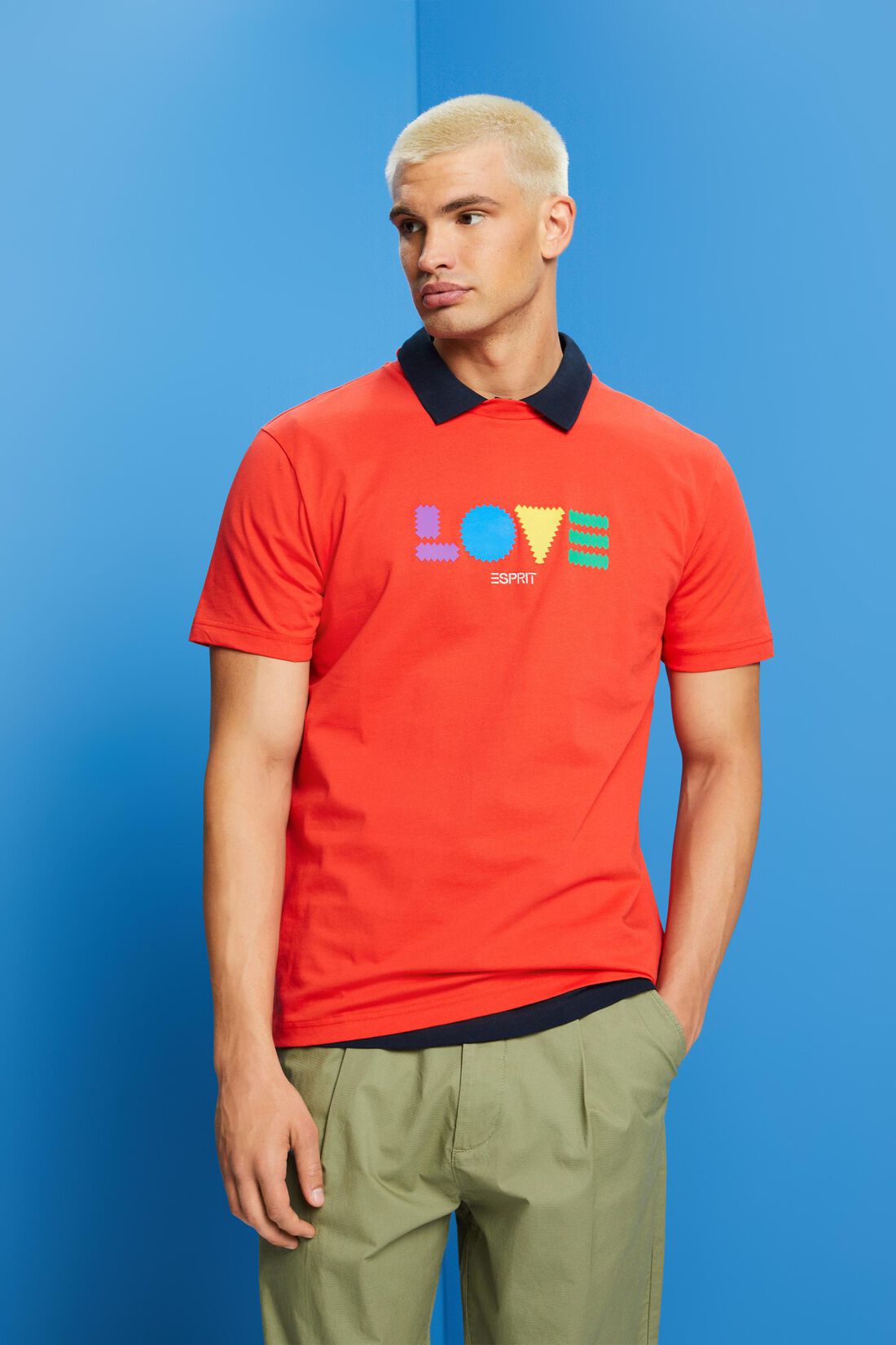 T-Shirt aus Bio-Baumwolle mit geometrischem Print