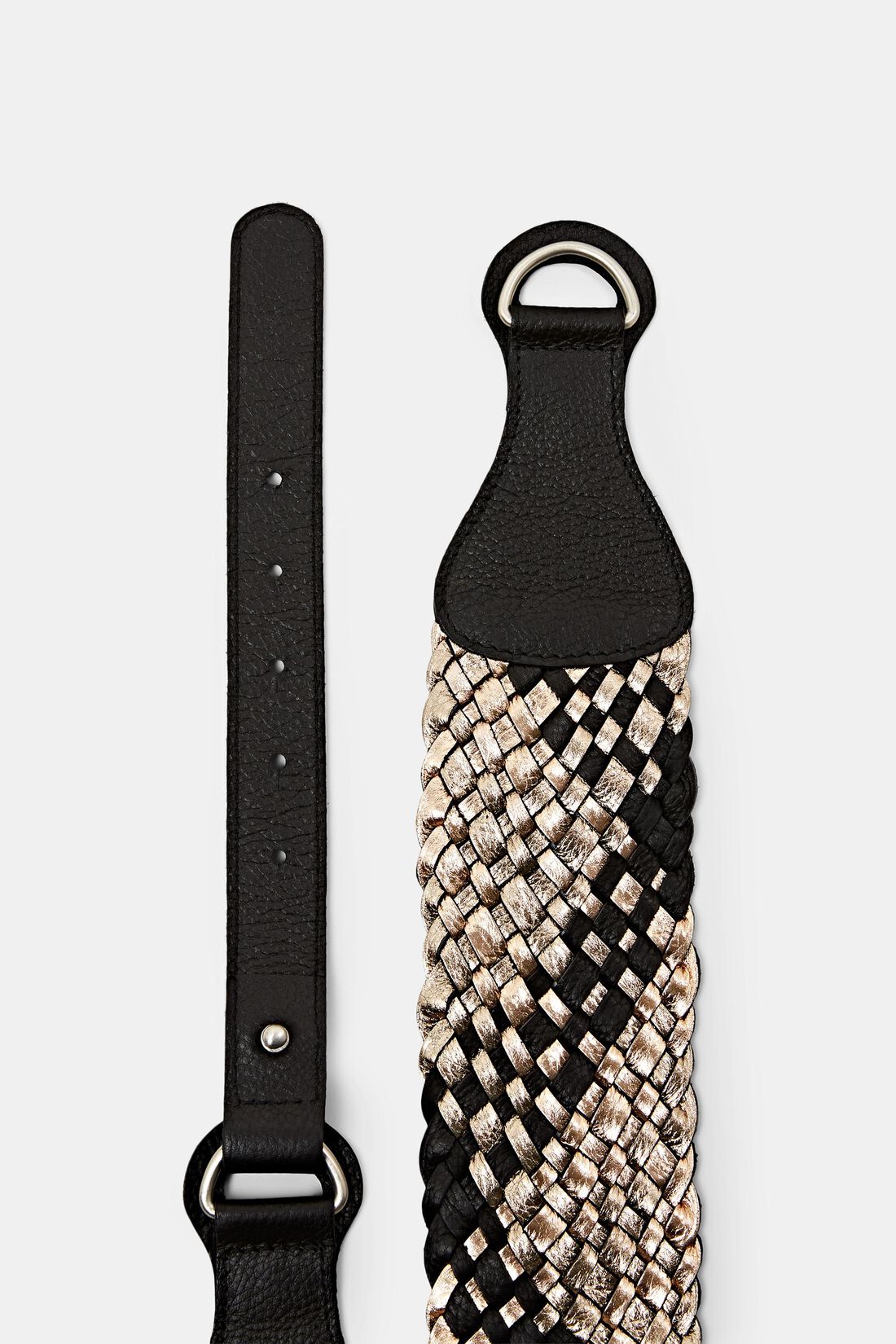 Leder-Tailleng&uuml;rtel im Flechtdesign