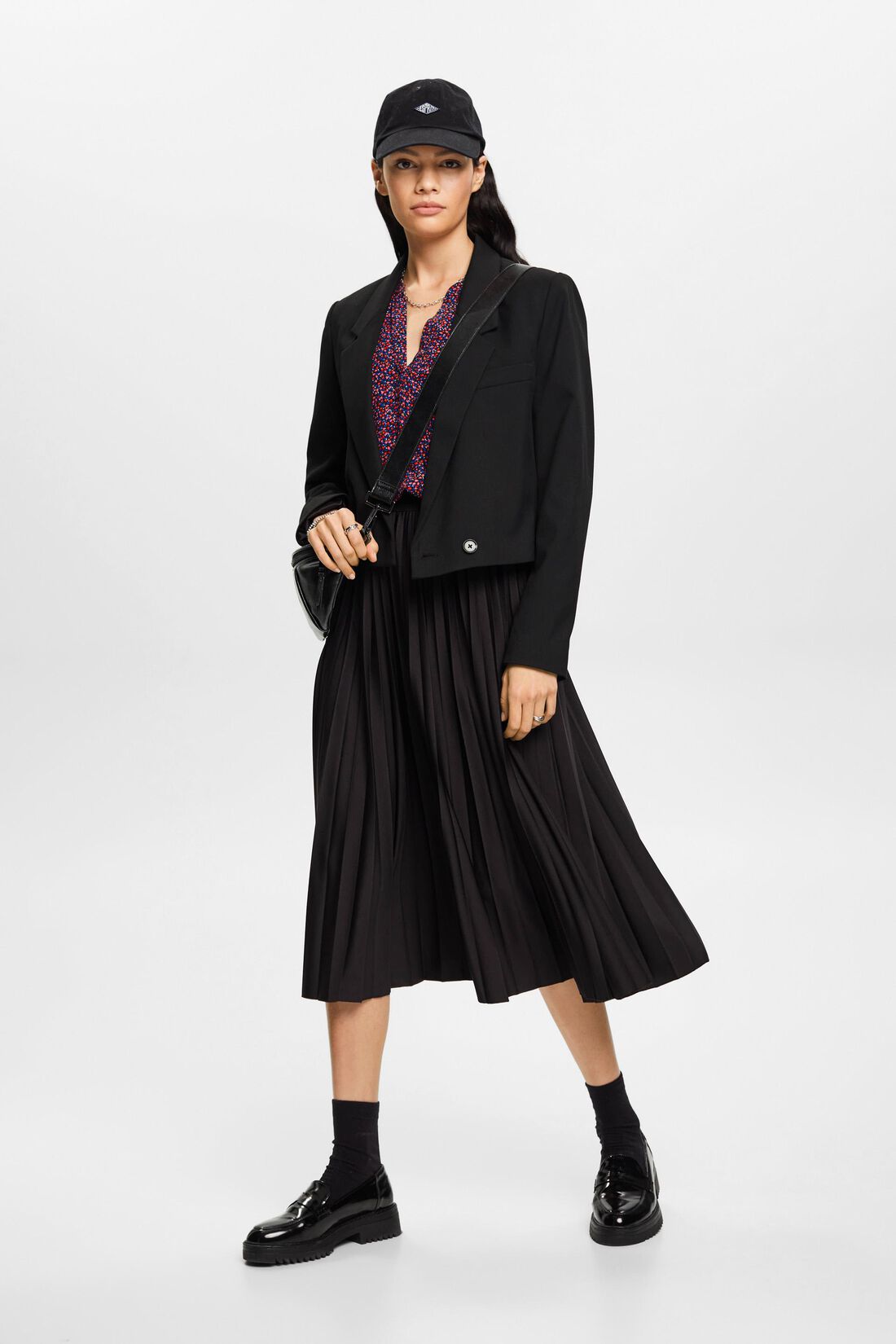 Bluse mit V-Ausschnitt und Muster