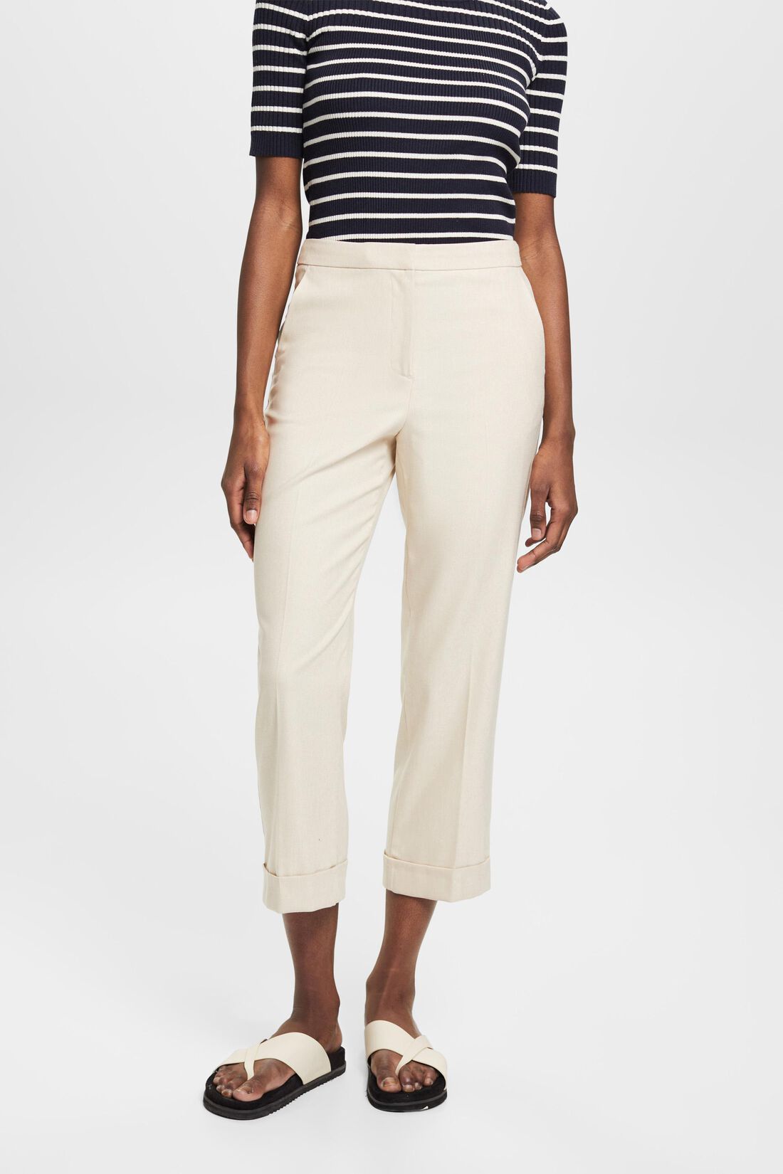Elegante Cropped-Hose mit hohem Bund