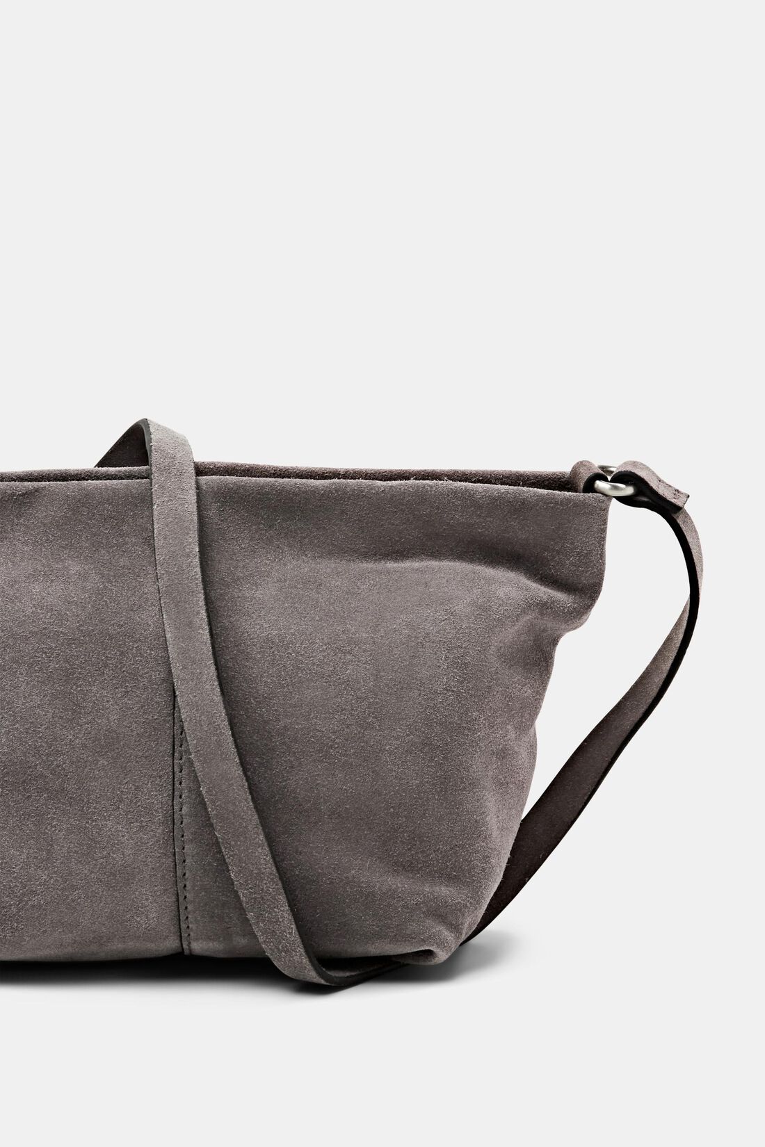 Kleine Schultertasche aus Veloursleder