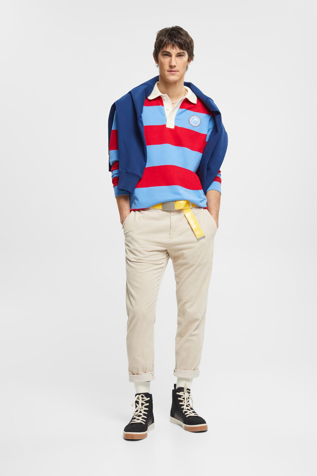Gestreiftes Rugby-Polo