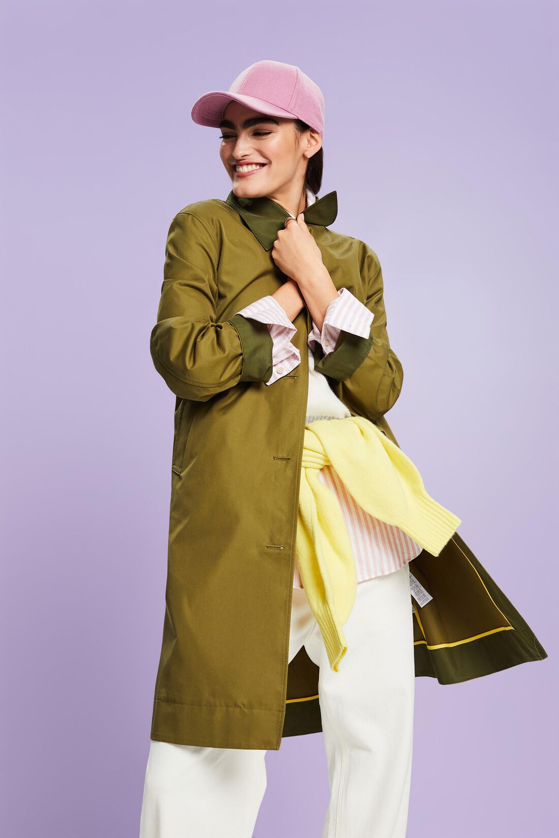 Trenchcoat aus Bio-Baumwolle mit G&uuml;rtel