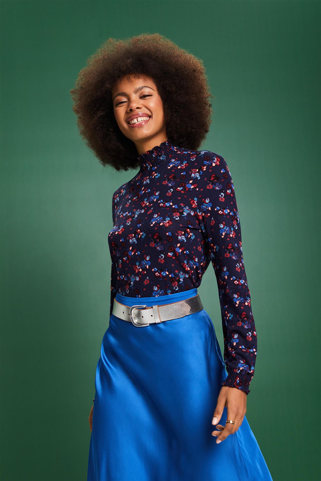 Jersey-Longsleeve mit Muster, LENZING&trade; ECOVERO&trade;