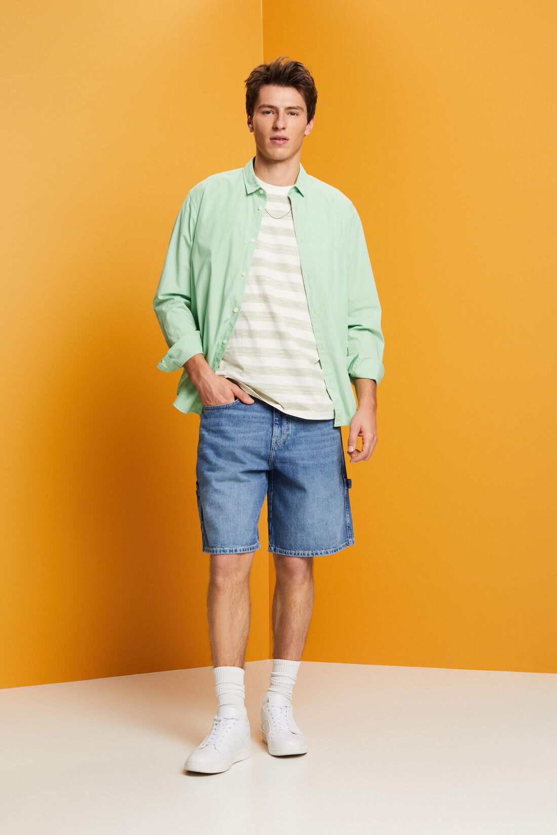 Gestreiftes T-Shirt, 100% Baumwolle