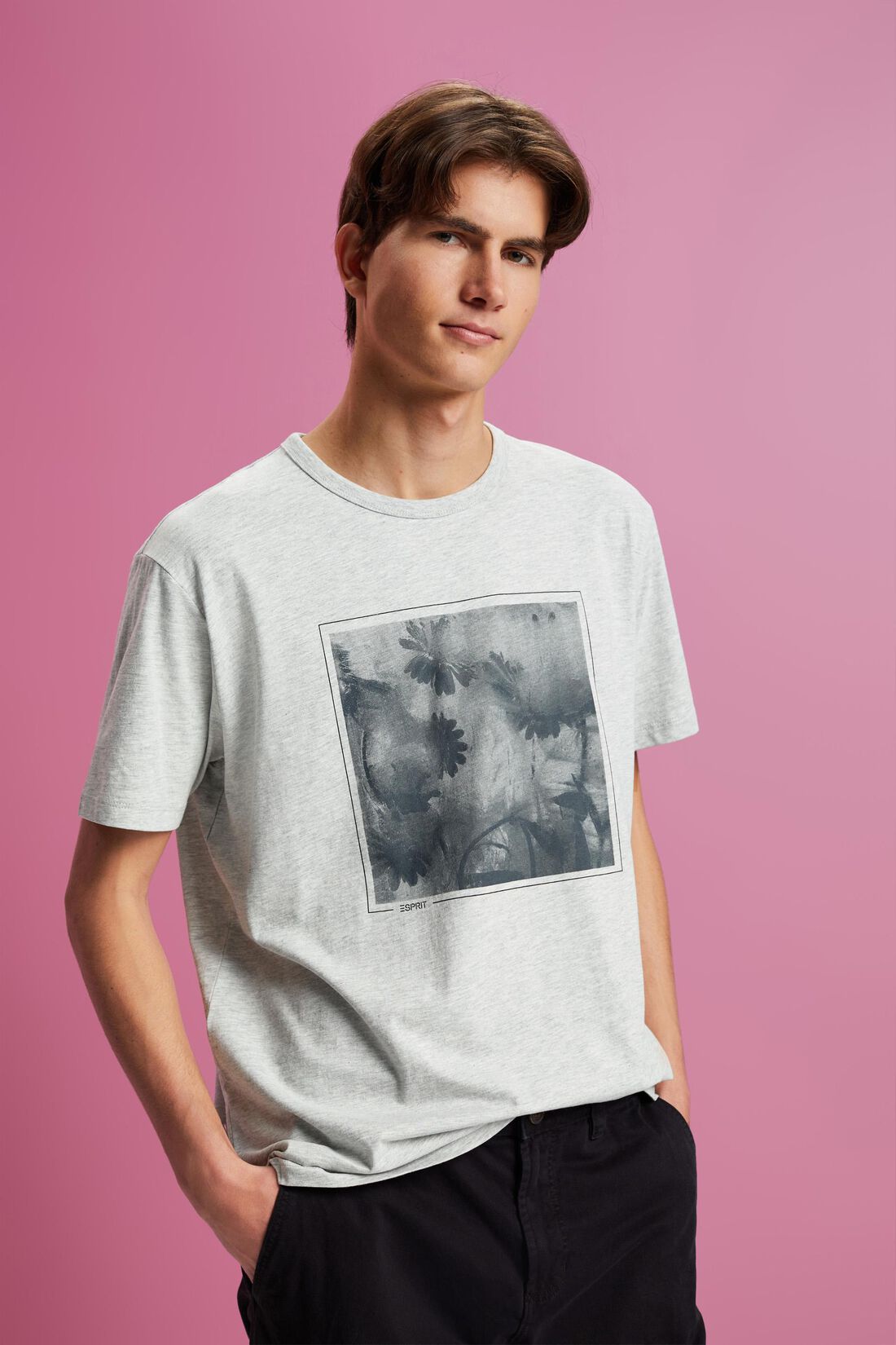 T-Shirt aus Baumwolle-Viskose-Mix mit Print