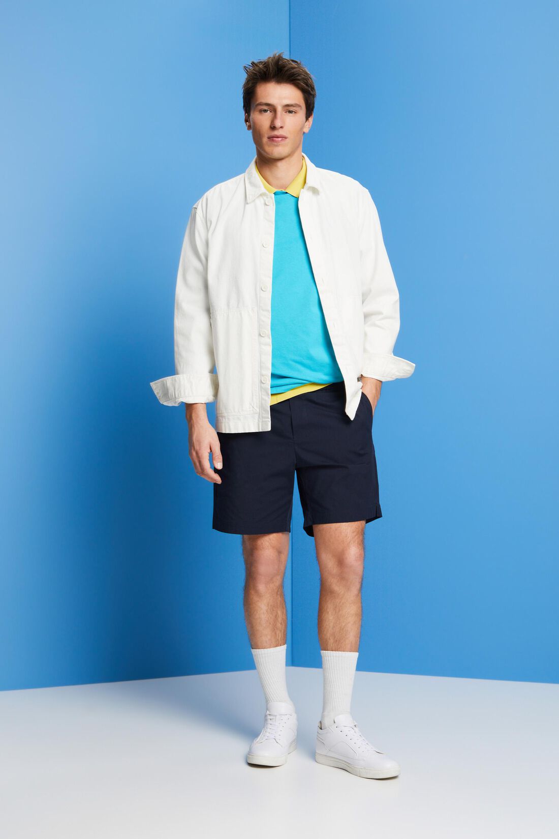 Pull-on-Shorts aus Baumwoll-Popelin