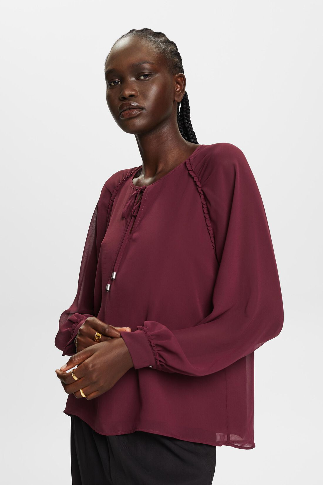 Recycelt: Chiffonbluse