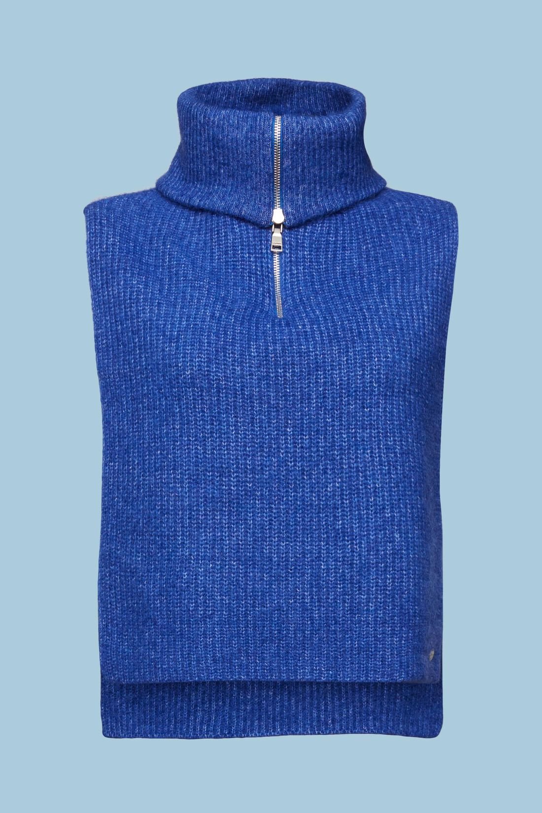 Rollkragen Poncho mit offenen Seiten