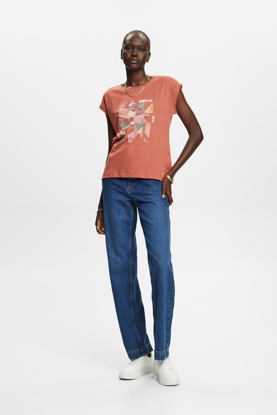 T-Shirt mit Print, 100 % Baumwolle