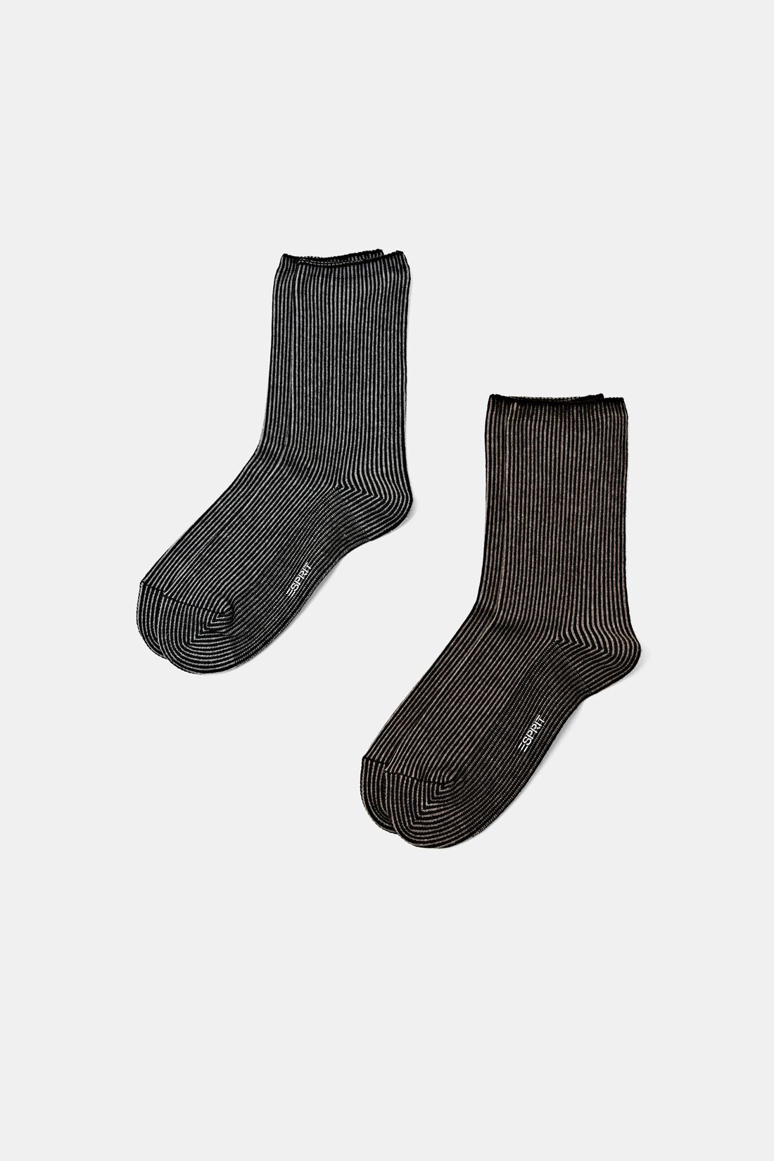 2er-Pack Grobstricksocken mit Streifenmuster