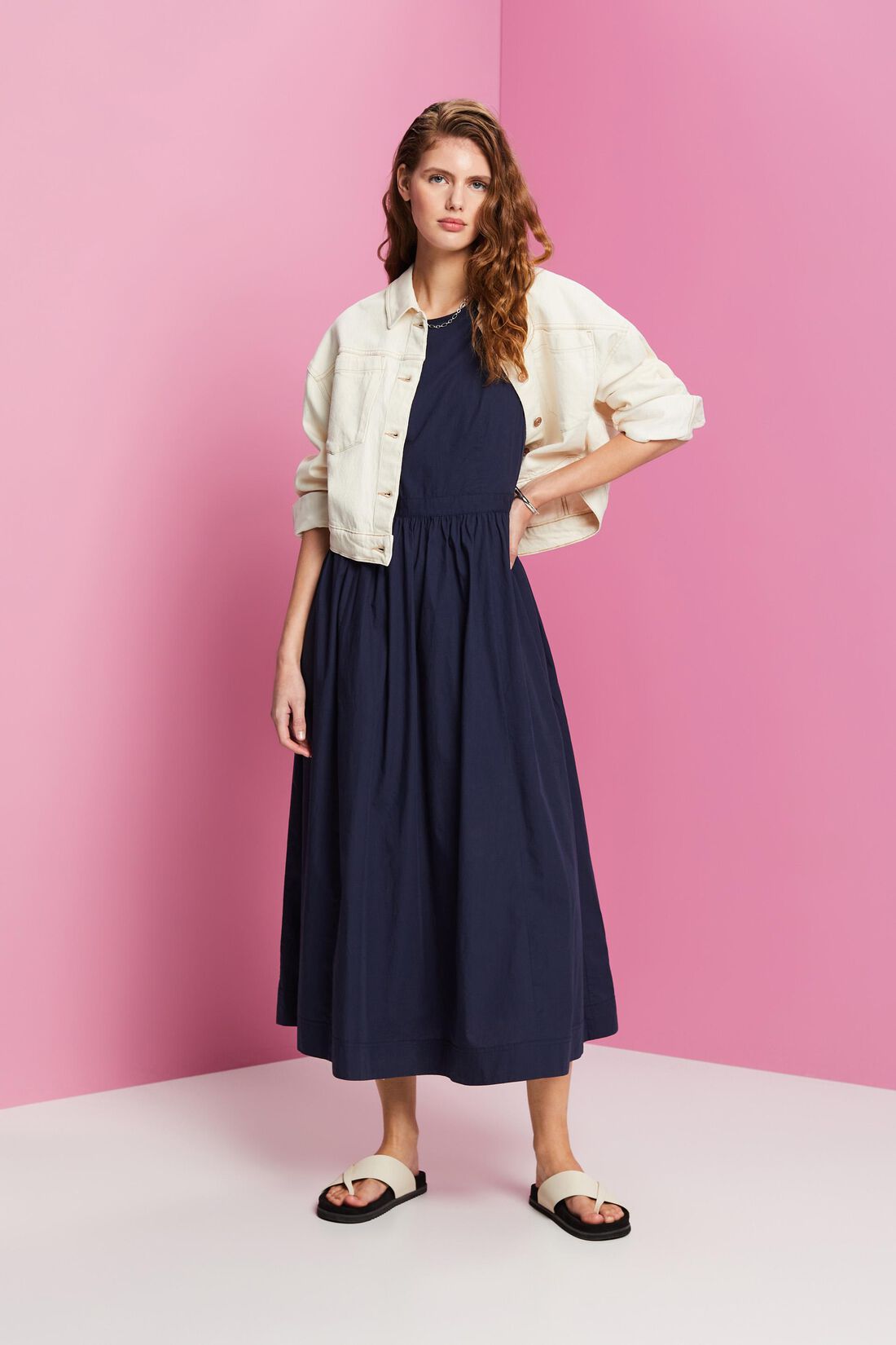 Midikleid aus Baumwolle