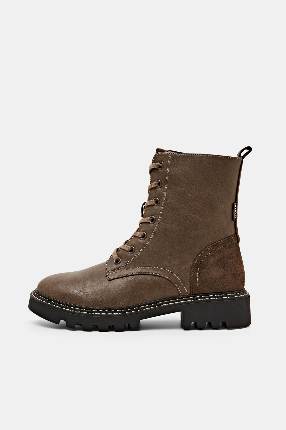 Schn&uuml;rboots aus veganem Leder