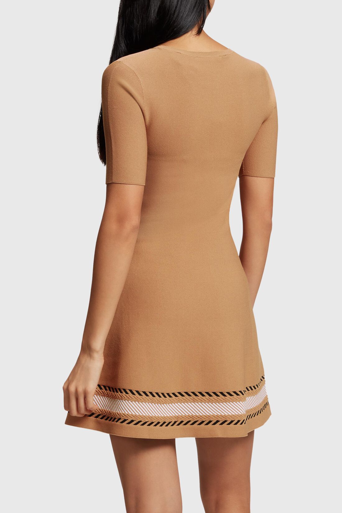 Nahtloses Mini-Strickkleid