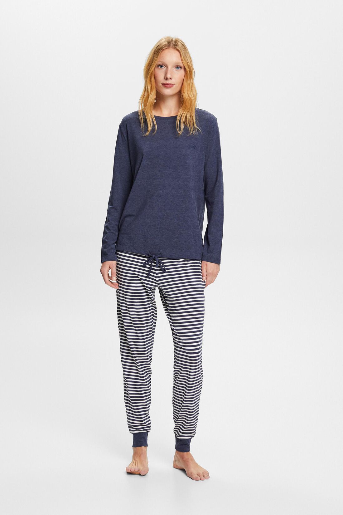 Gestreiftes Pyjama-Set
