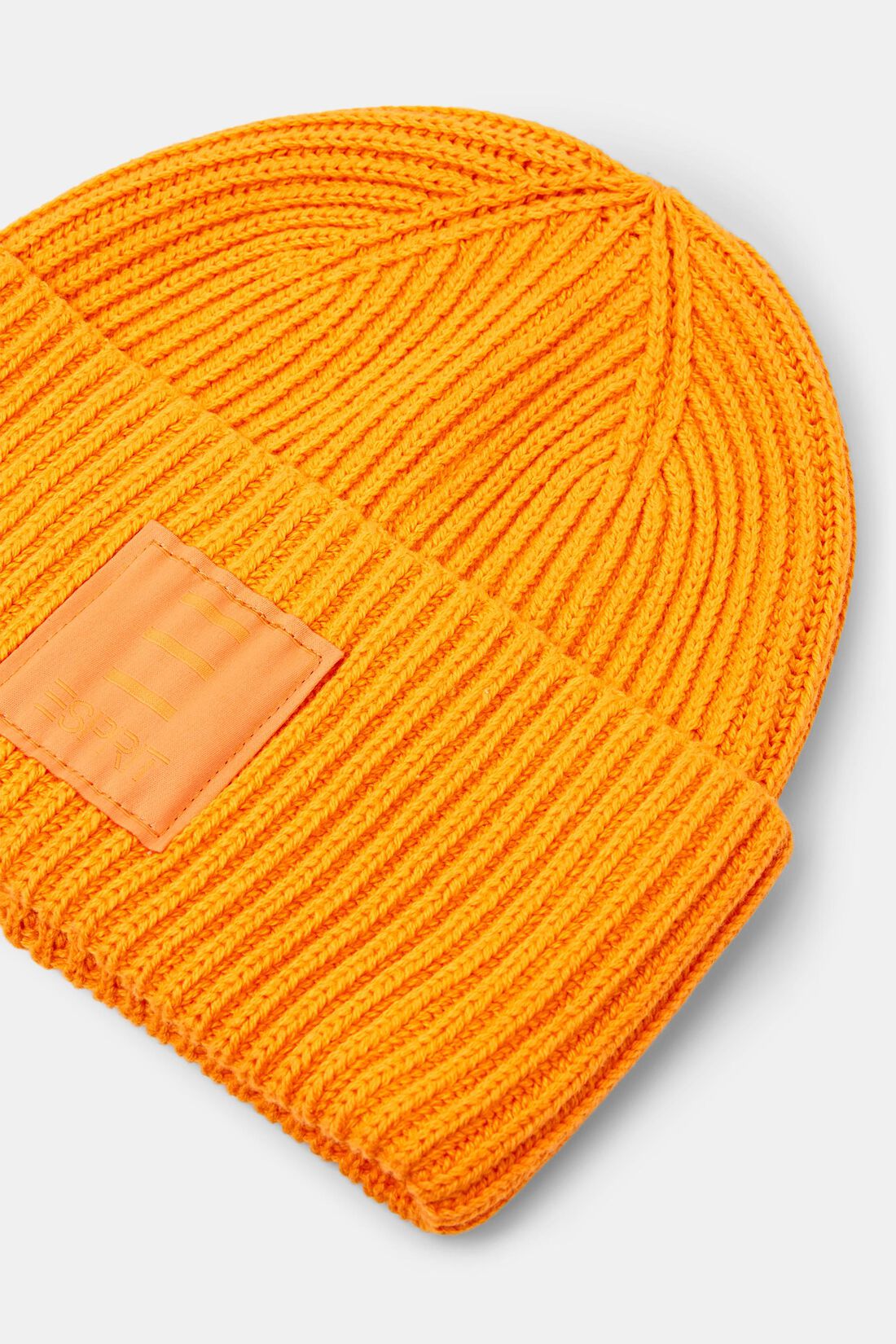 Rippstrick-Beanie aus Baumwolle