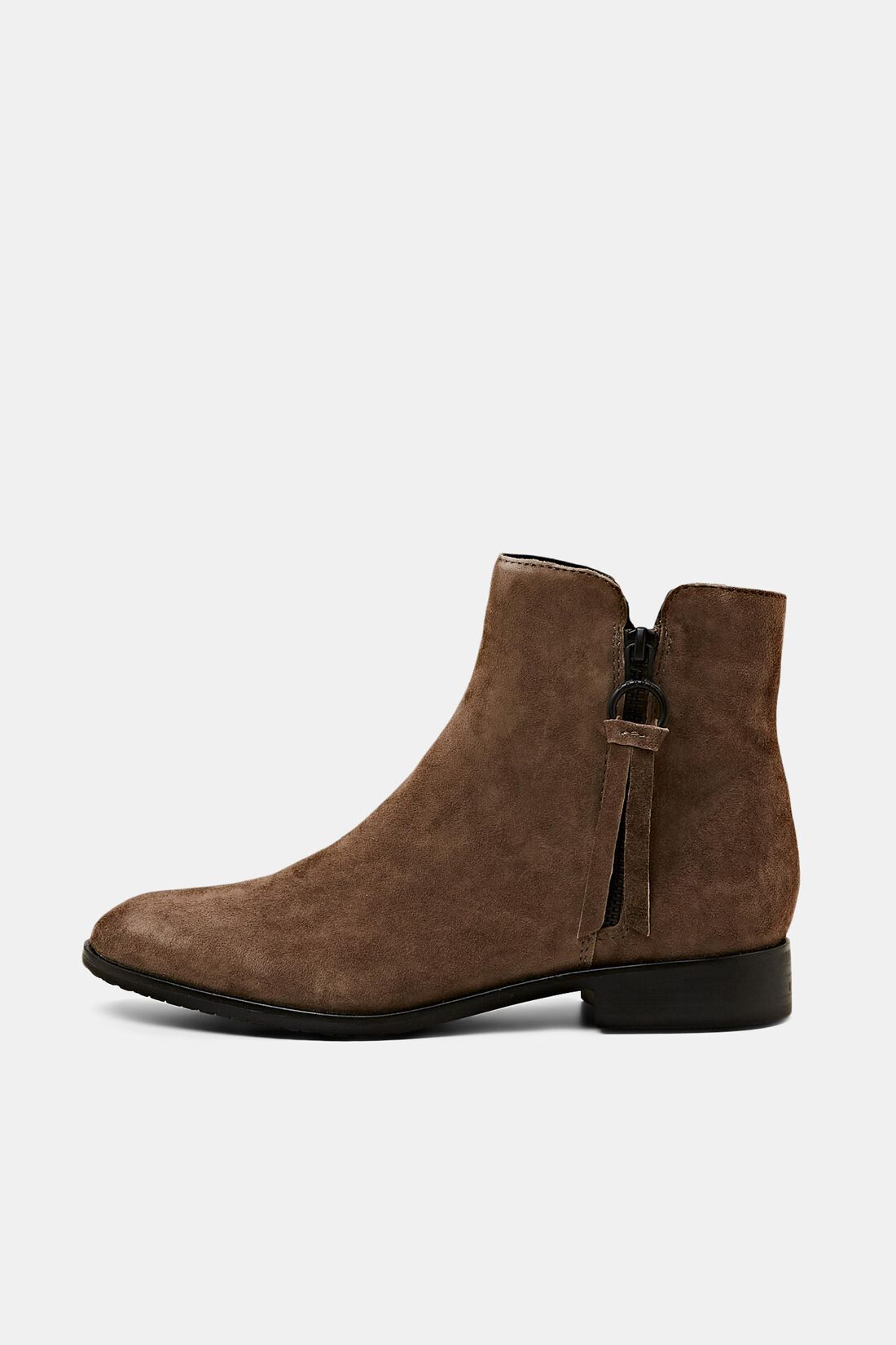 Rauleder-Boots mit Rei&szlig;verschluss