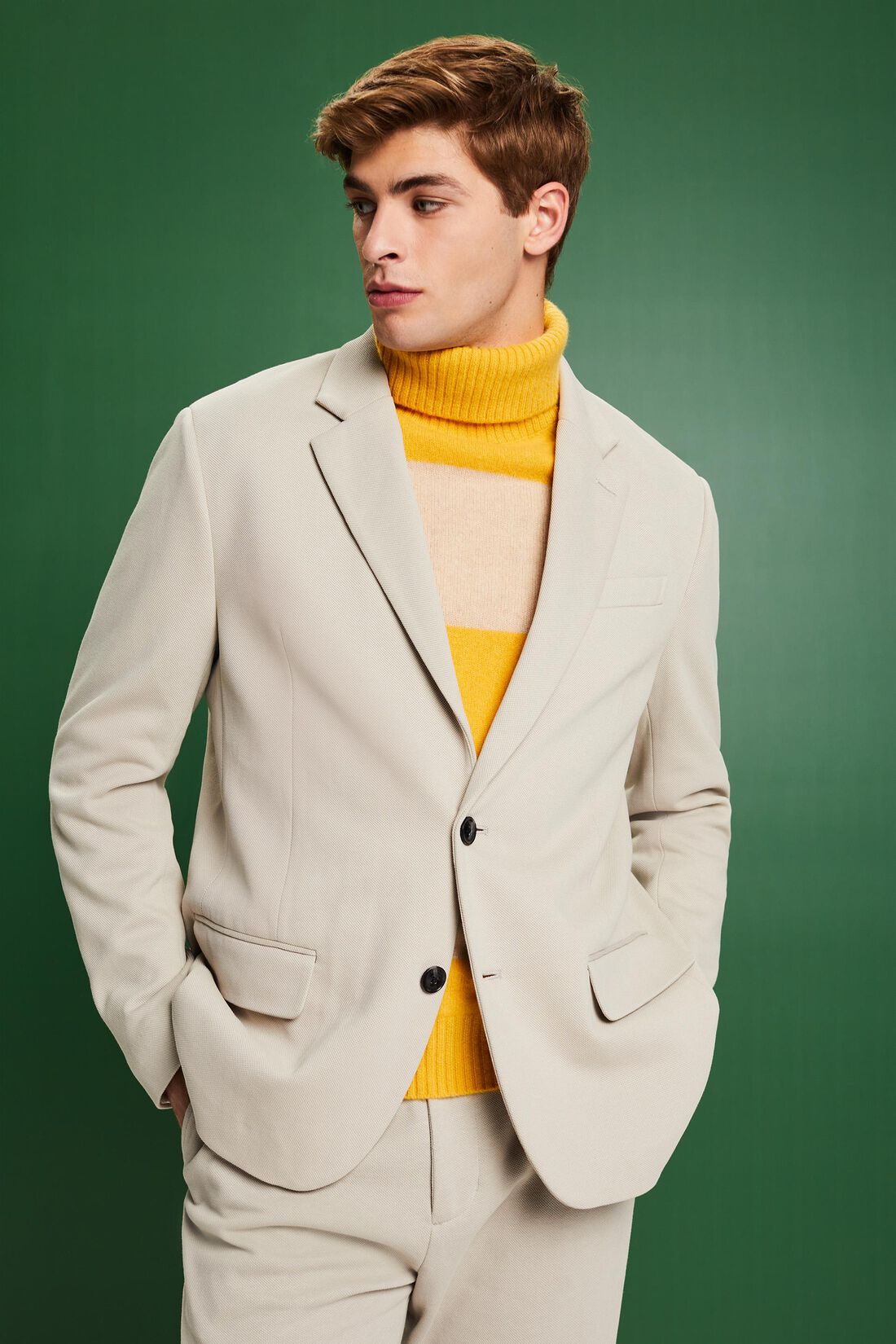Strickblazer aus Baumwollmix