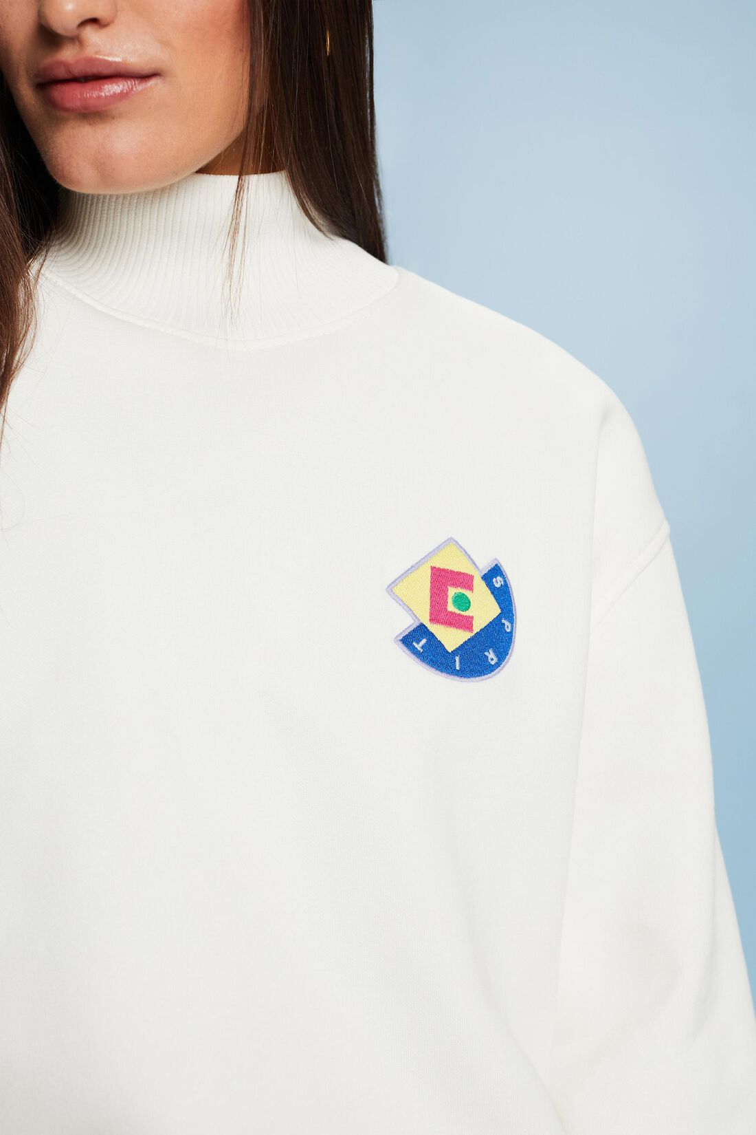 Logo-Sweatshirt mit Stehkragen
