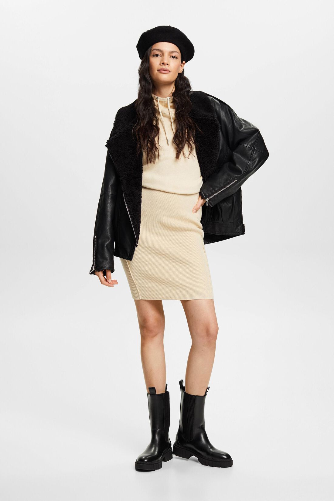 Sweatshirt-Kleid mit Kapuze