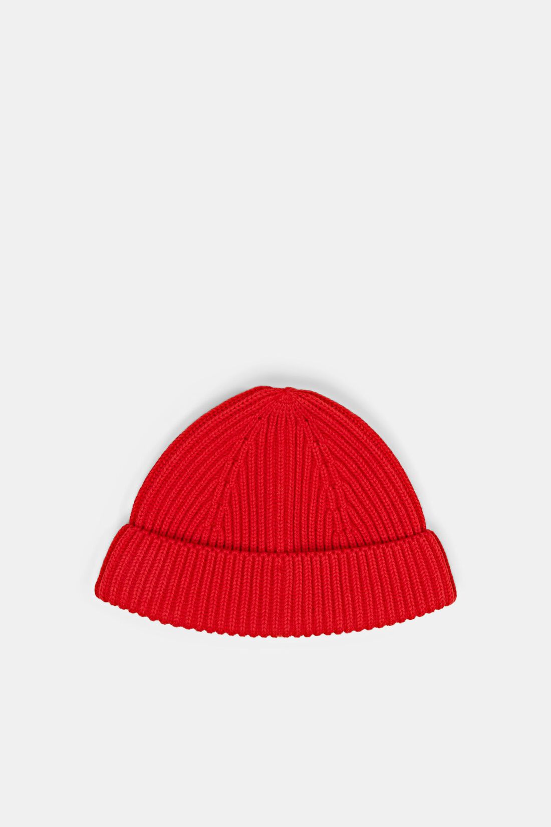 Rippstrick-Beanie, 100% Baumwolle