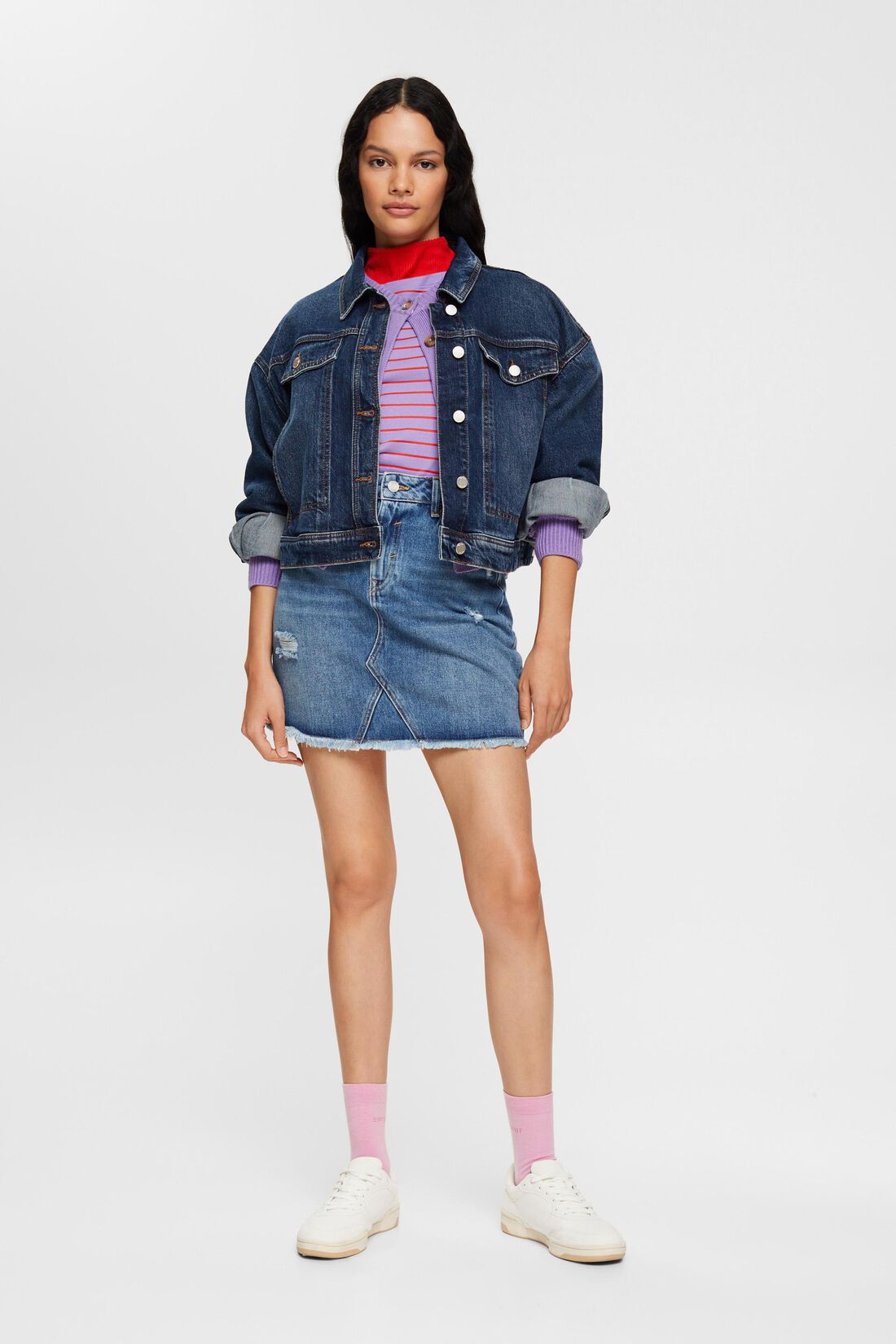 Cropped Jeansjacke