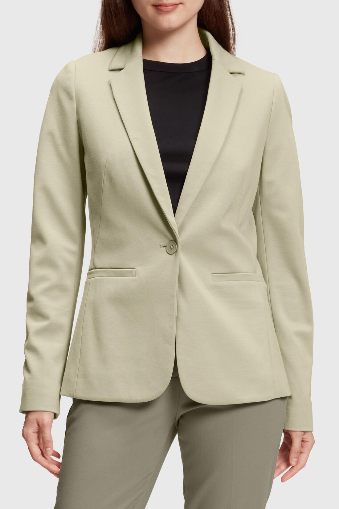 Einreihiger Jersey-Blazer