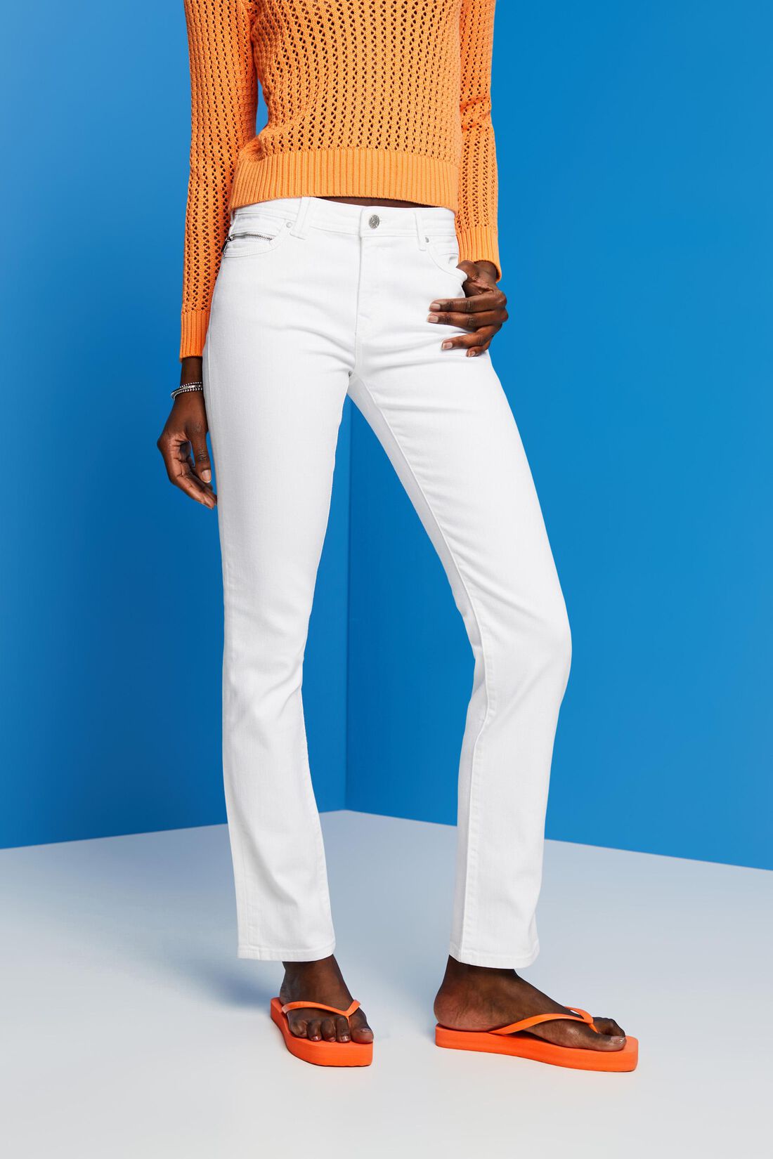 Jeans mit Rei&szlig;verschlussdetail
