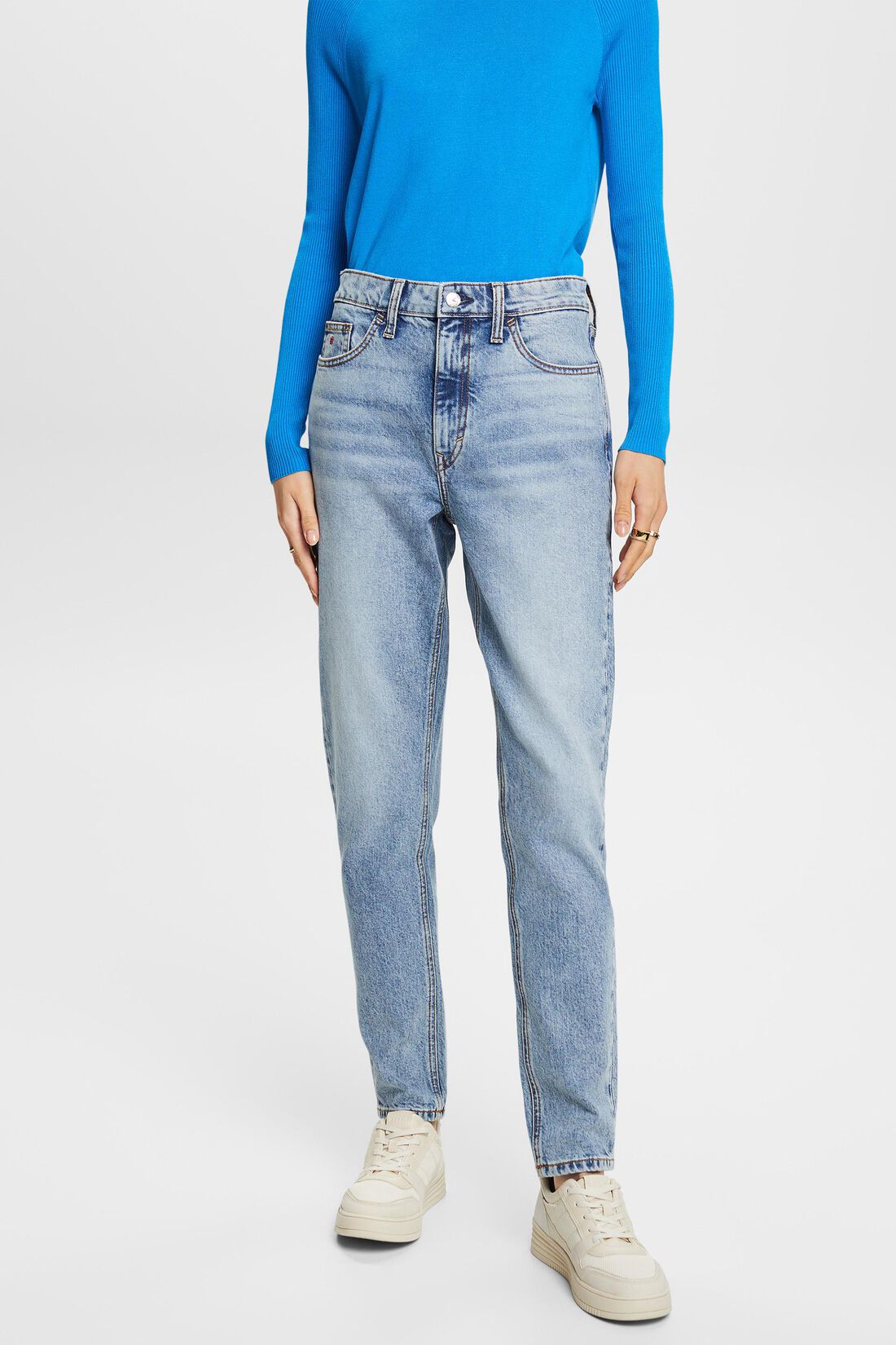 Klassische Retro-Jeans mit hohem Bund