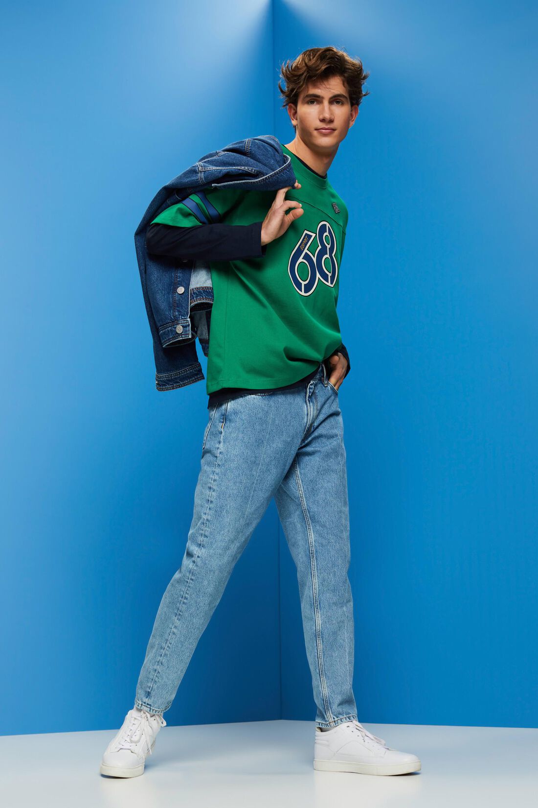 Retrojeans in bequemer Passform mit nachhaltigem Denim