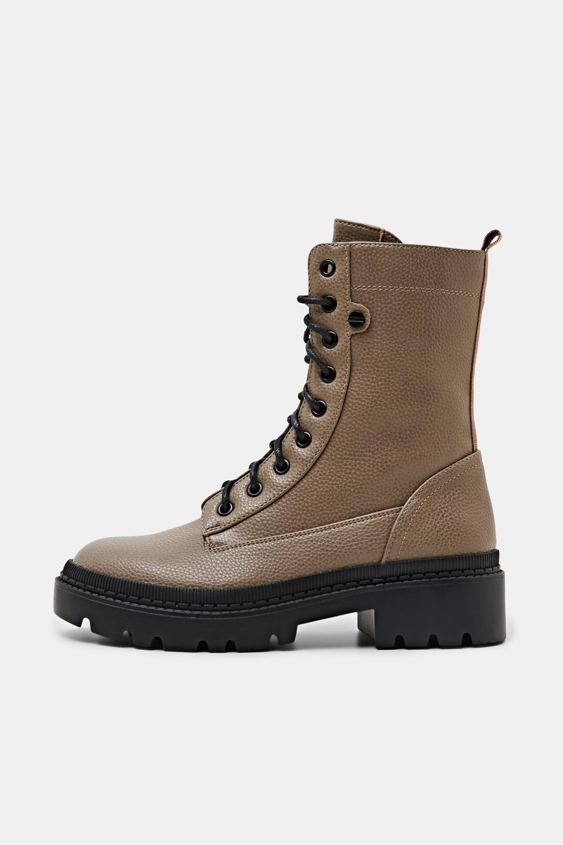 Schn&uuml;rboots aus veganem Leder