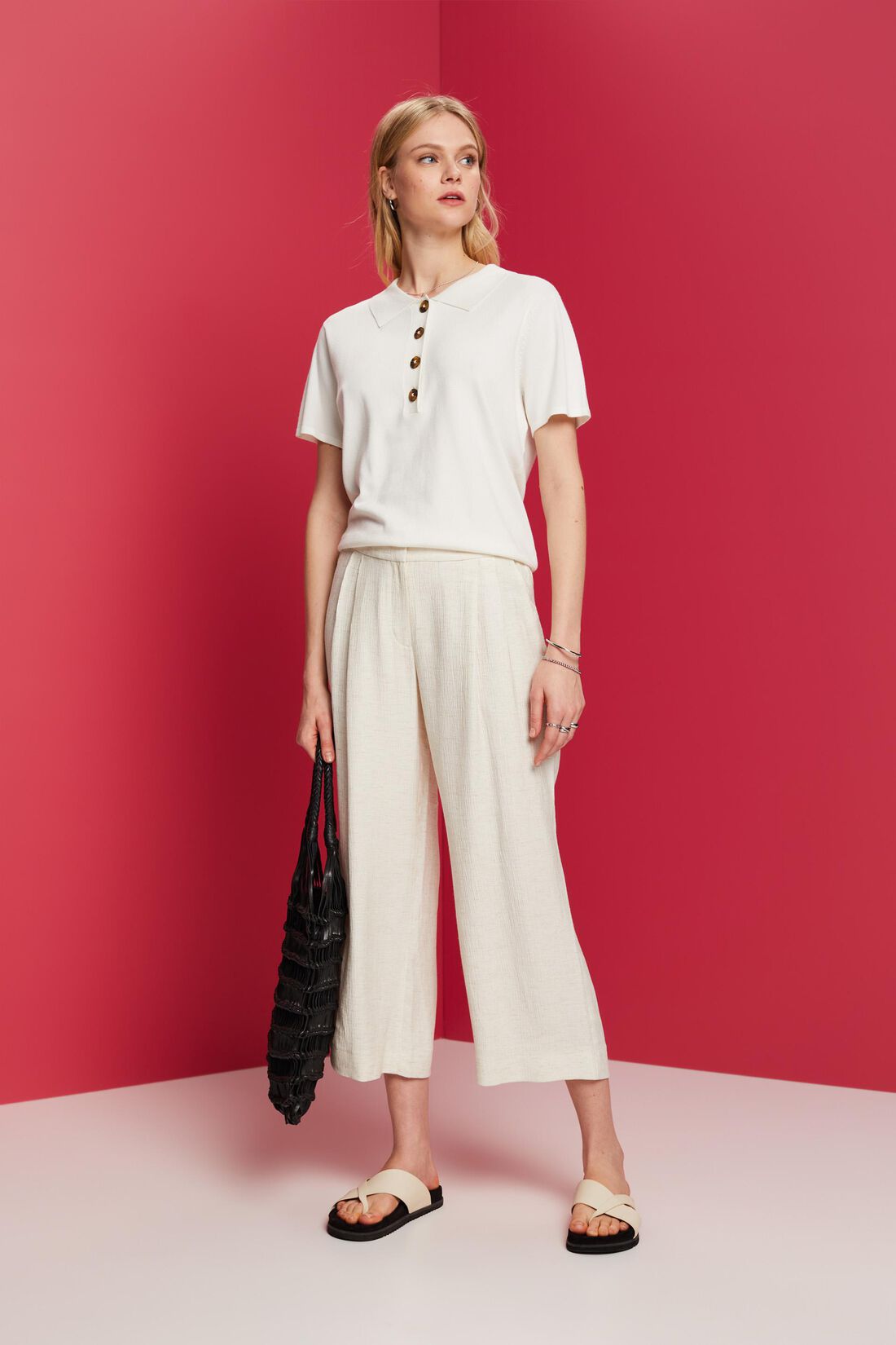 Culotte mit Crinkle-Effekt