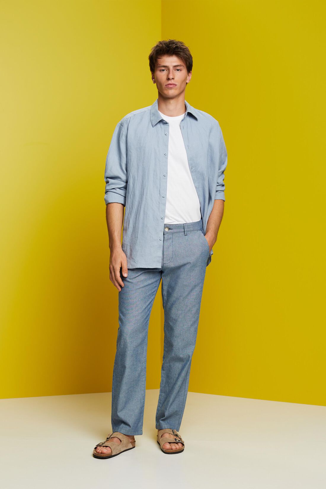 Strukturierte Chino, 100 % Baumwolle