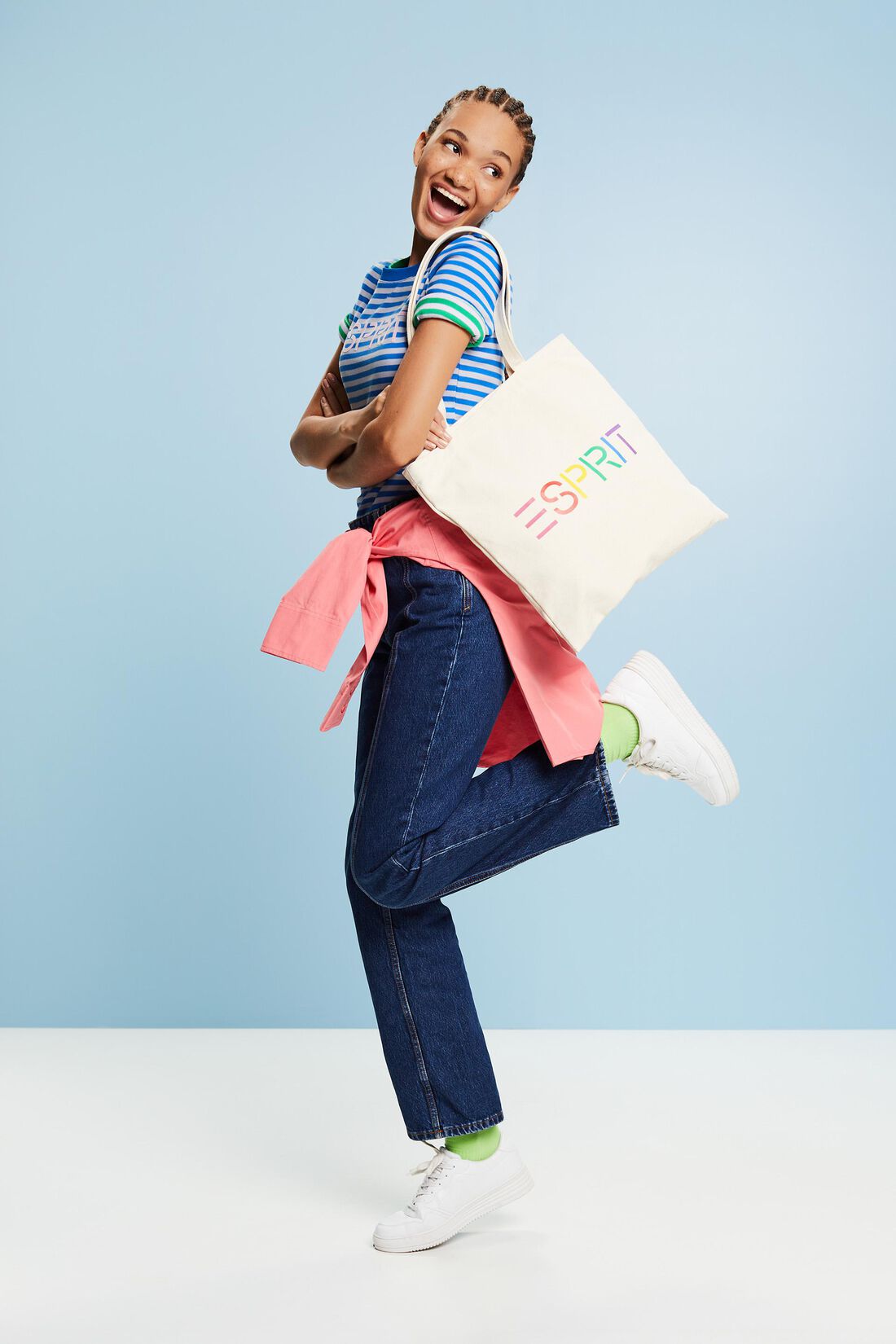 Jeans mit gerader Passform und hohem Bund