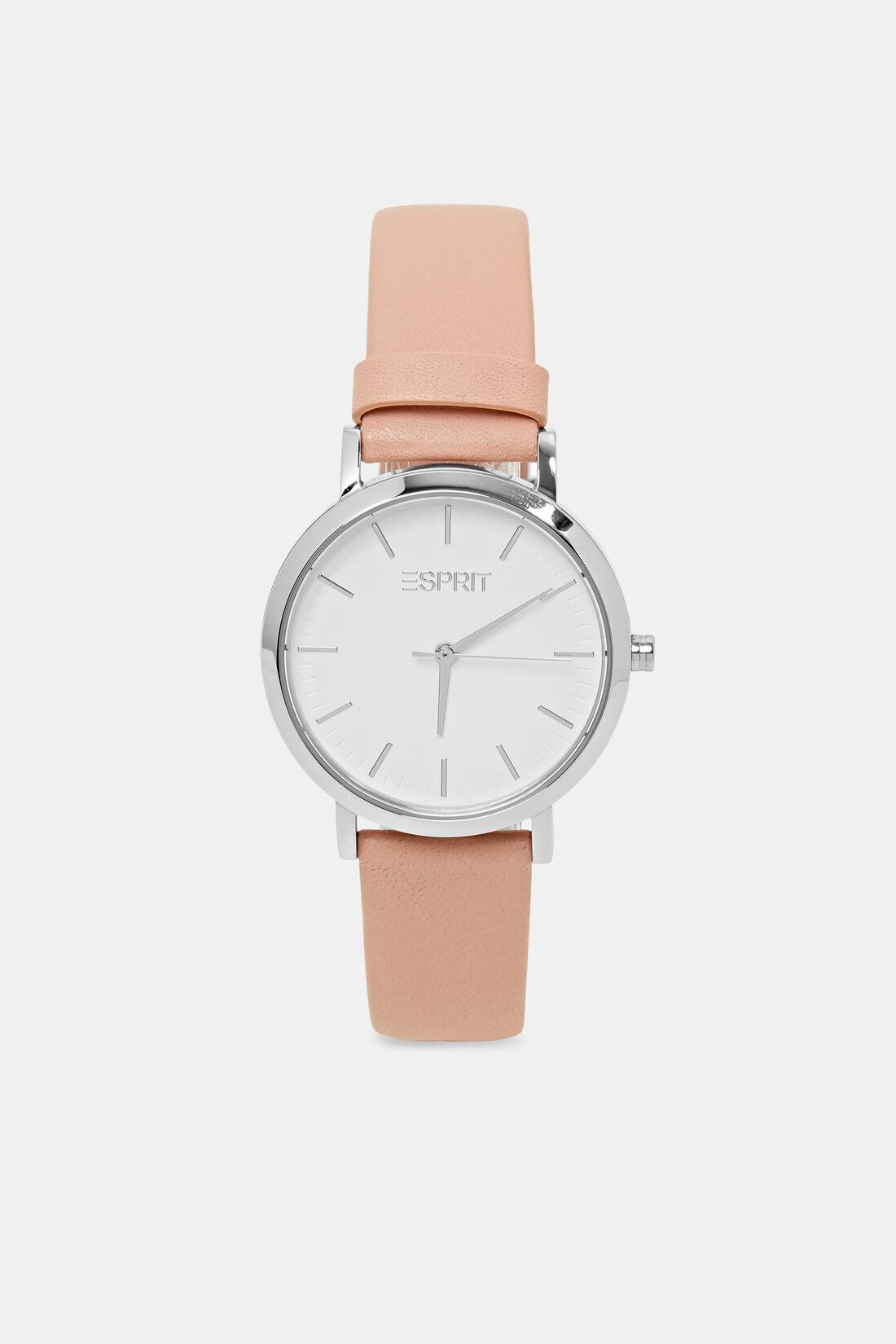 Uhr aus Edelstahl mit Lederarmband