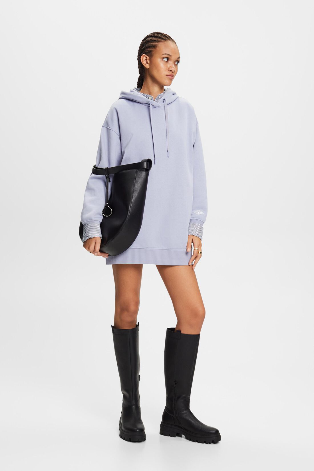 Oversize-Hoodie aus Baumwollfleece
