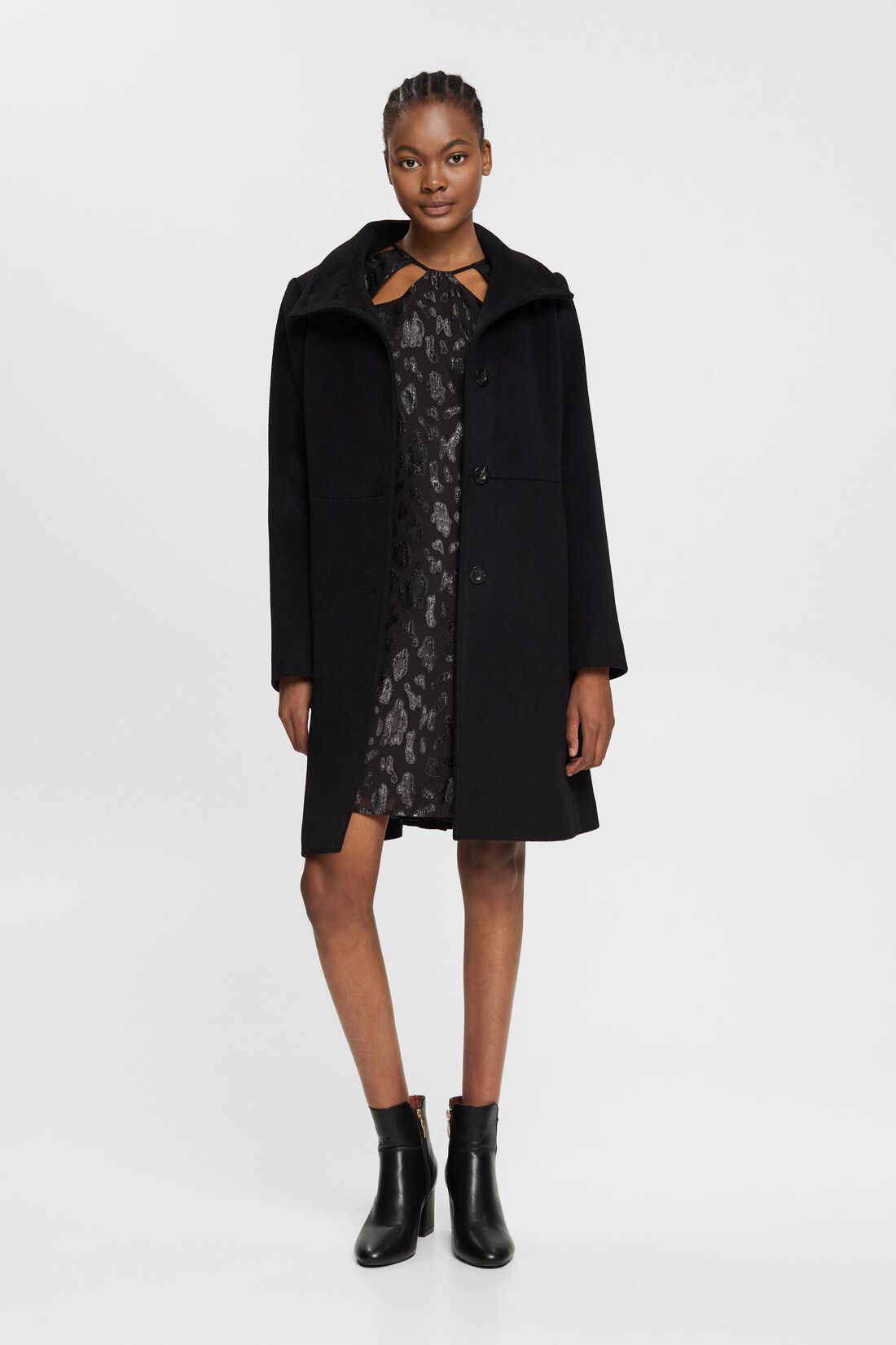 Gemustertes Kleid mit Glitzereffekt