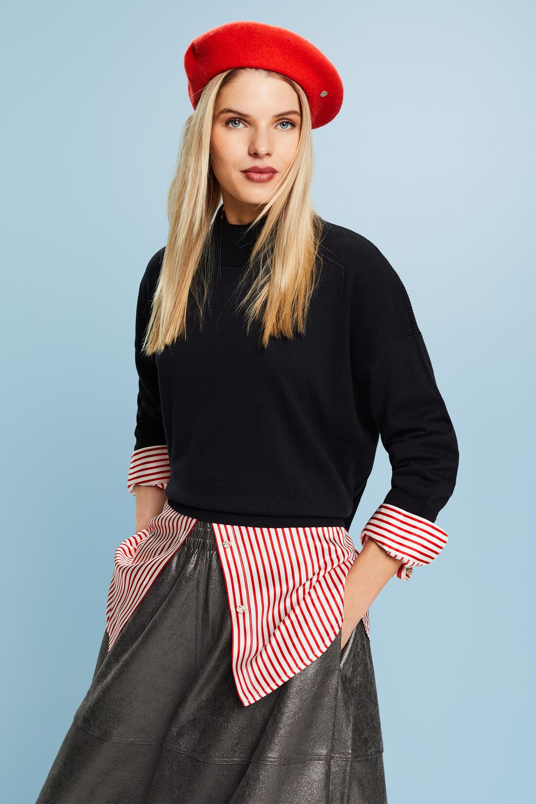 Pullover mit Stehkragen