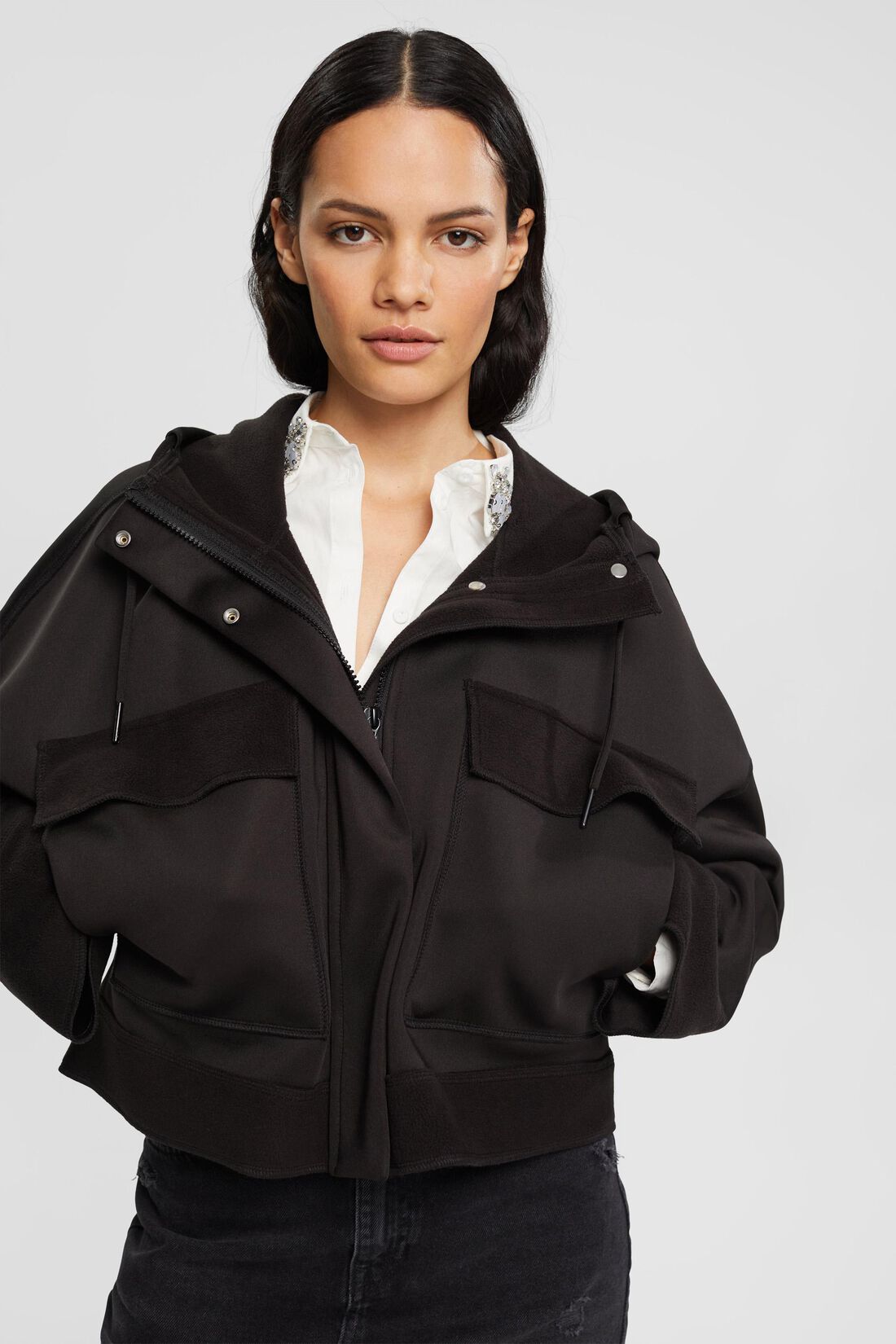 Scuba-Jacke mit Kapuze
